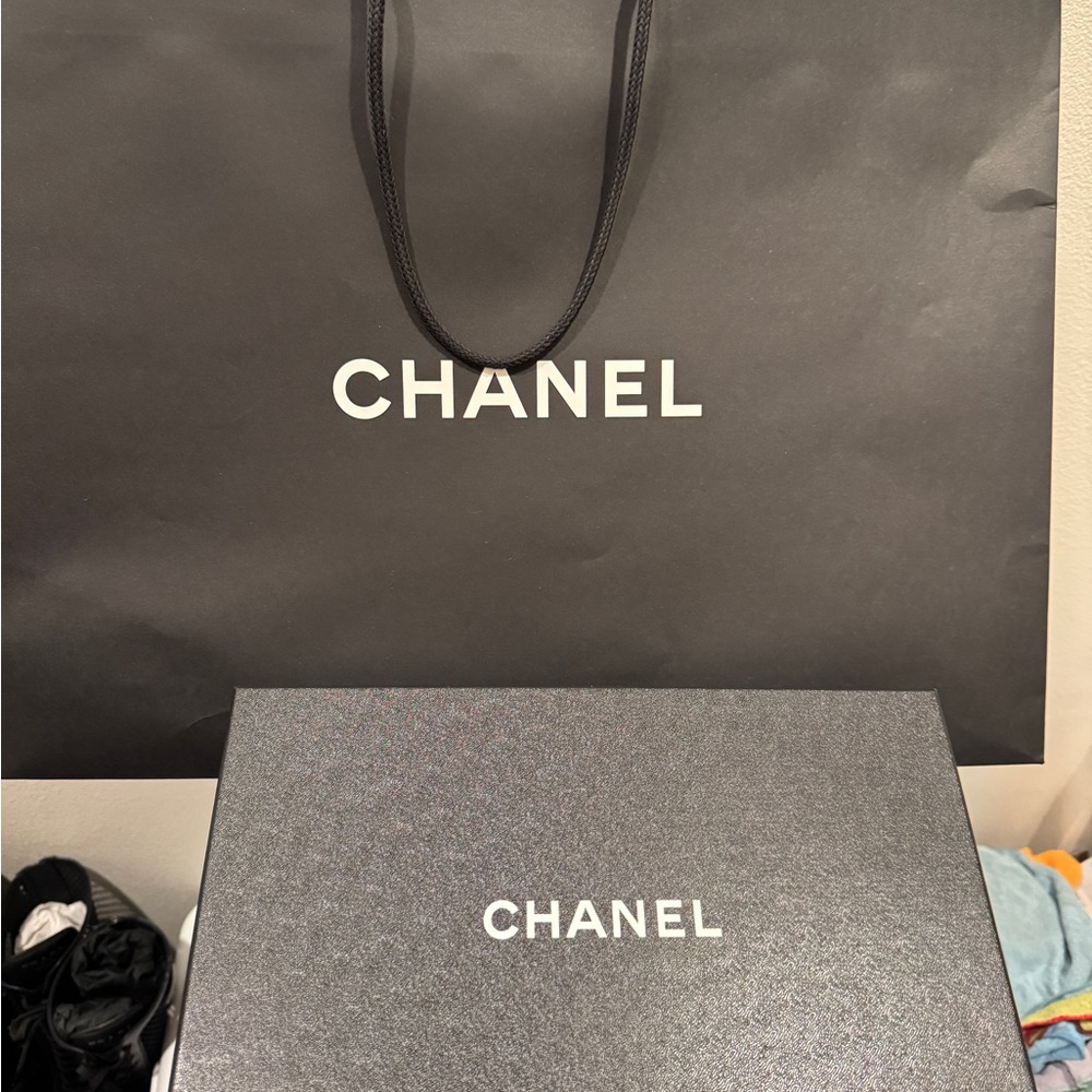 Chanel Black Gift Bag and Box